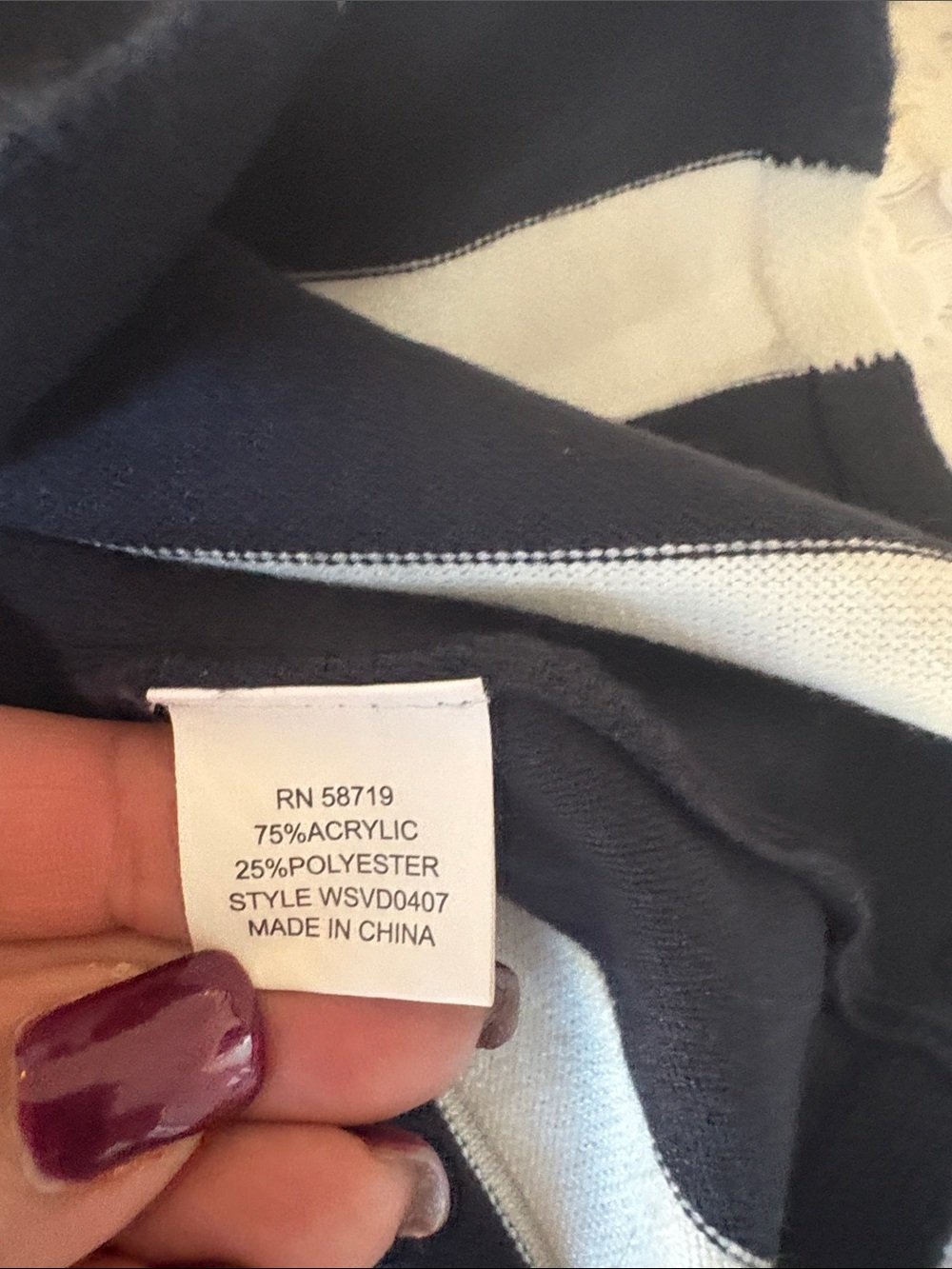 NY Collection Woman’s Preppy Office A-Line Navy/ White Striped Knit Dress SZ 2X - Picture 4 of 7